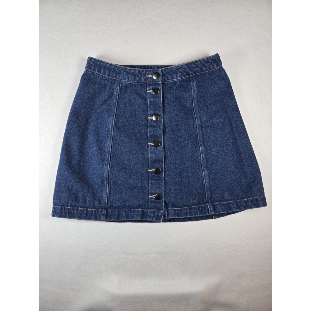 Women's Mini Denim Skirt Size Medium with Button Front